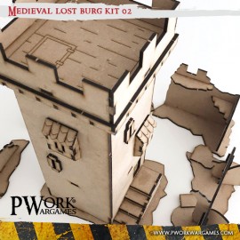 Medieval Lost Burg 02 - MDF Terrain Scenery